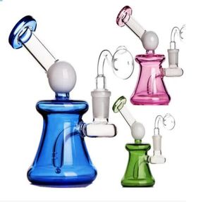 Hookahs mini dab riggar downstem perc vatten bongs hårda glas vattenrör röker vattenrör unik oljebong med 14 mm skål