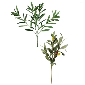 Dekorativa blommor 2 PCS Artificial Olive Branch Table Top Decor Accessory Plastical Hushåll Tillförsel Hem Desktop slitbeständig