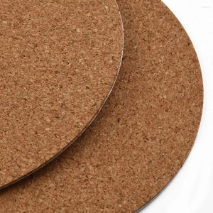 Table Mats 10cm Cork Coasters Anti-Slip Backing For Sheets Wood Color 60 Pieces High Quality Practical