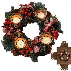 Dekorativa blommor Julkransljushållare Tealight Votive Holder för Holiday Party Home Decorations