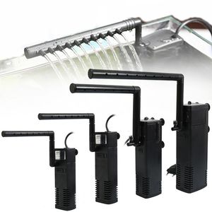 Filtrasyon Isıtma Pompası Aracı Aksesuarları Stil 3W Submersible Su Dahili Filtre Akvaryum Balık Tankı Gölet Şelalesi Oksijen Artan 230422