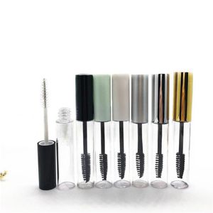 10ml Boş Maskara Şişe Konteyner Tüpü Kirpikli Çubuk Fırçası Yuvarlak Kirpik Şişeleri Pet Pet Clear Boş Maskara Paketleme Şişeleri BPCXT