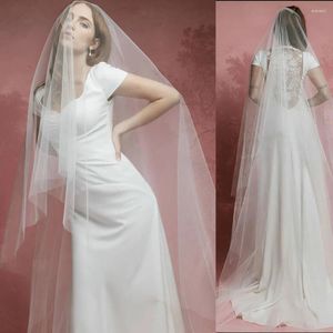 Bridal Veils Wedding Tiul Long Veil One Warower Bride Party 3 -metrowe prezenty Akcesoria