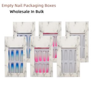 Falsche Nägel Nagelboxen zum Verpacken von leerem Papier im Großhandel im Großformat 10/30/50 Stück Press On Nails Verpackungsbox 231121