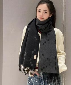 Sciarpa di lana di design Pashmina per donna Grandi dimensioni 200x45 cm Lettera invernale stampata spessa calda sciarpe lunghe Sciarpe Scialli avvolgenti S294