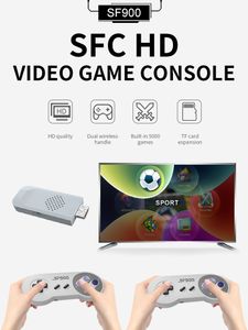 منتج جديد SF900 Game Console Home Definition Home SFC TV Game Console مع مشغلات لعبة محمولة Wireless Wireless BLUALLE