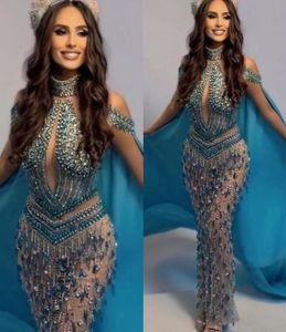 Evening dress Yusuf Aljasmi blue waist strapless dress zuhair Murad kim kardashian