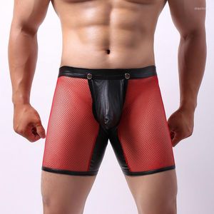 Underpants Gay Man Panties Erotic Lingerie Slim Sexy Male Low Rise Open Crotch Hollow Boxer Shorts Trousers Men's Mesh Underwear
