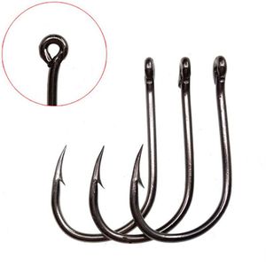 1000 Pieces Lot 10 Sizes 6#-15# Black Ise Hook High Carbon Steel Barbed Fishing Hooks Pesca Tackle Accessories Whole - SF20217b