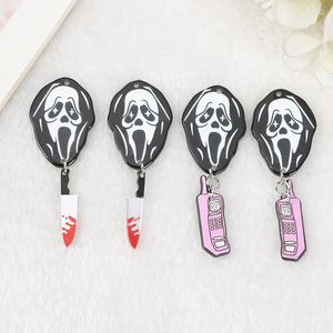 Charms 4pcs Ghost Call Me Telefon Halloween akryl na kolczyki DIY Bracelets Naszyjnik