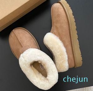 For Women Snow Boot Luxury Suede Womens Slippers Fashion Ultra Mini Platform Booties Winter Wool Ladies Warm Fur Ankle Bootes