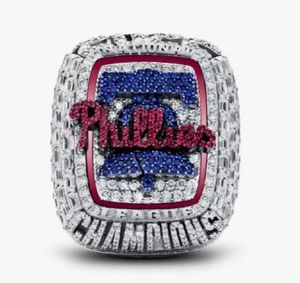 2022 2023 필라델피아 월드 시리즈 야구 팀 챔피언십 링 스포츠 기념품 남성 팬 선물 도매 힙합 펑크 보석