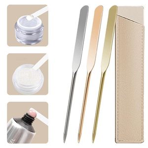 Makeup Borstes Cosmetic Foundation Spatula Mixing Stick rostfritt stål Tool Nail Gel Stirring Kit