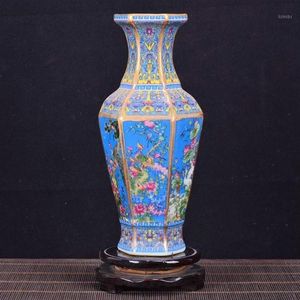 Antike königliche chinesische Porzellanvase, dekorative Blumenvase für Hochzeitsdekoration, Topf, Jingdezhen-Porzellan, Weihnachtsgeschenk 12904