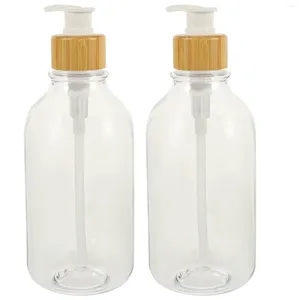 Liquid Soap Dispenser Bottle Portable Travel Pump Bamboo Press Type Dusch Lotion Hair Shampoo