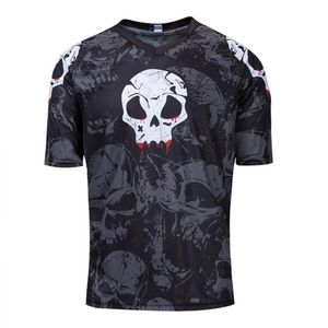 Summer Skull Downhill Jersey Men DH Mountain Bike Clothing Offroad MX Cycling Clothes MTB Bicycle T Shirt Motocross Dress Blusas 22908