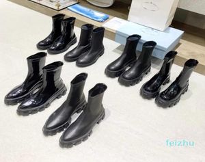 Diseñadores Monolith Chelsea Boots Rois Women Patent Platform Platform de tobillo Black Pullon Combat Booties2960723
