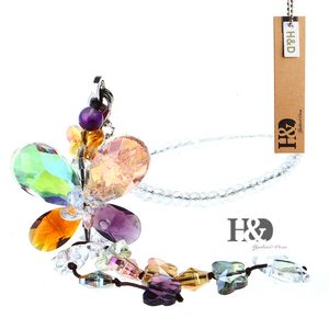 Садовые украшения H D Crystals украшения люстры висят призмы Fengshui Suncatcher Rainbow Pendant Maker Car Цветичный 230422