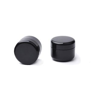 empty cosmetic containers 50g black PET plastic cosmetic jars with clear inner PP cover for hand/face cream mask Brdmv