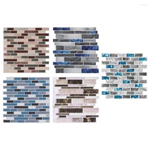 Wall Stickers Marble Texture Tile Backsplash Oil-proof For Kitchen DIY Decorative Tiles