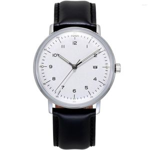 Zegarek na rękę męską kwarc w stylu Bauhaus minimalistyczny tarcza