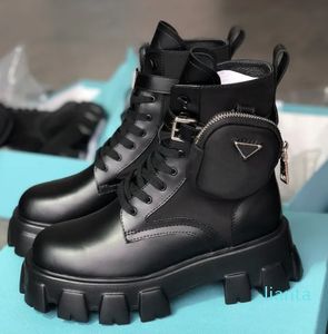 Stivaletti alla caviglia Stile militare Piattaforma da combattimento Fondo da donna Scarpe natalizie