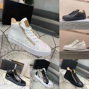 Newest Designer Sneakers Zipper Shoes Claskin Leather Men Shoe Black Velvet Trainer Heighten Women Sneaker All-match Platform Trainers