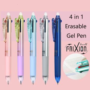 Multifunktion pennor japan pilot frixion geler 4 färger raderbara 0,38 mm student 0,5 mm fint bläckkontorspapper 230422