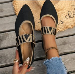 Women's Ballet Flats Casual Shoes Low Heel Barefoot Elegant Woman Sneakers Socofy Comfortable Pointed Toe on Offer Free Shipping