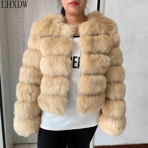 Women's Fur Faux Fur LHXDW Faux Fox Fur Coat Artificial Fur Jacket Women's Winter faux fur coat Warm Fashion fluffy Fur Coat s-7xl Available 231122