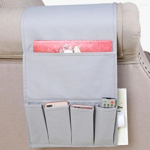 Storage Bags Pouch Washable Sofa Side Organizer 4 Pockets Bedside Phone Tablet Hanging Bag