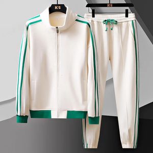 Mens Tracksuits Primavera Outono Casual Homens Define Tracksuit Moda Duas Peças Tendência Coreana Stand Collar Jaqueta Calças Esportes Ao Ar Livre Longsleeve 231122