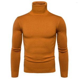 Camisolas masculinas inverno quente camisola moda sólida malha pullovers s casual masculino fino ajuste gola alta pulôver masculino