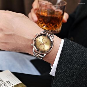 Avanadores de punho 2023 Moda de chegada Os homens de aço inoxidável assistem Relogio Masculino Montre Luxe Homme Heren Horloge Business Style Casual Saat