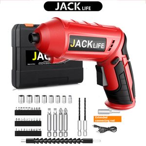 Screwdrivers Household Electric Screwdriver Rechargeable Cordless Impact Drill Mini Wireless Electric Drill Screwdriver Set Electric Batch 230422