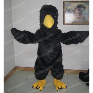 Mais novo preto corvo mascote traje carnaval unisex roupa festa de aniversário de natal ao ar livre festival vestir-se adereços promocionais para mulheres homens