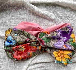 Designer kvinnor pannband sommar nya Italien varumärken flickor röda gyllene blommor blommor hårband halsduk hårtillbehör gåvor yoga headwraps