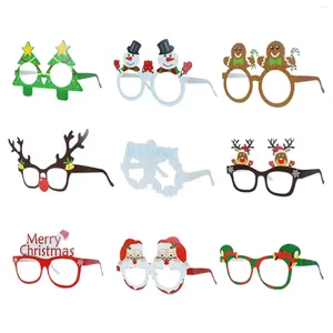Óculos de sol quadros 9 peças óculos de natal quadro óculos de papel natal navidad presentes fontes do feriado para crianças adultos feliz chrismtas