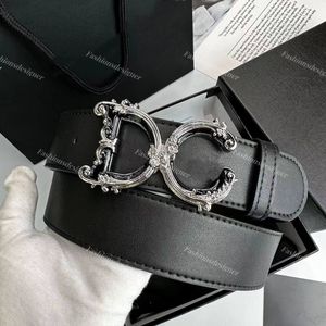 Womens belt belts for women designer leather belt with double buckles women's smooth belts ceinture homme Genuine Leather luxury belt with case mens belt