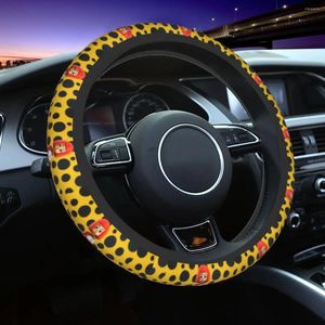 Steering Wheel Covers 37-38cm Yayoi Kusama Polka Auto Car Cover Women Men Pumpkin Universal 15 Inch Protector For SUV