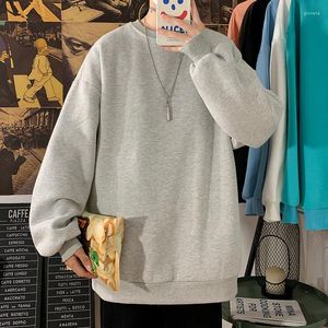 Erkek Hoodies Sonbahar Erkekler Sweatshirt kazak 9 Renk Uzun Kollu Üstler Harajuku Gevşek Hoodie Kore tarzı Büyük Boy Giyim