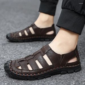 Сандалии высокого качества, уличная летняя нескользящая прогулочная обувь для треккинга, мужские дышащие пляжные повседневные кроссовки
