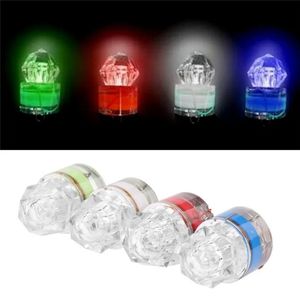 100 stücke 4 Farbe LED Tiefer Tropfen Unterwasser Diamant Angeln Blinklicht Nacht Angeln Köder Locken Tauch Lampe Tintenfisch Strobe