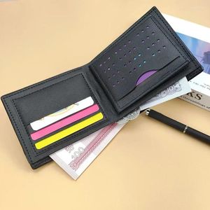 Plånböcker pu läder fällbara kredit -ID -kort hållare dragkedja påse sätter in bilder licensmynt dollar multifunktion plånböcker plånbok