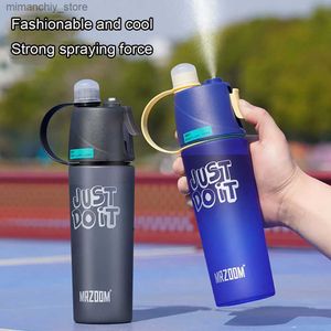 бутылка для воды Sport Water Bott Spray Bott Открытый Portab Чашка для воды Мода Большой Емкости Прохладный Летний Посуда для напитков Путешествия Велосипедный Шейкер Новый Q231122