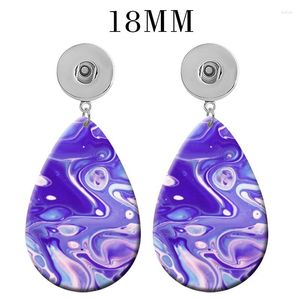 Kolczyki Dangle Mom Girls Sunflower 12 mm 18 mm Snap Button Drop Acryl Eardrop Ear Stud