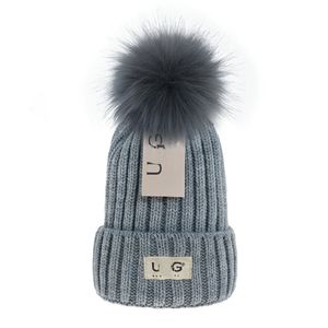 Classic wool knit hat New Designer ladies Beanie cap Cashmere Winter men's high quality cotton warm hat G-4