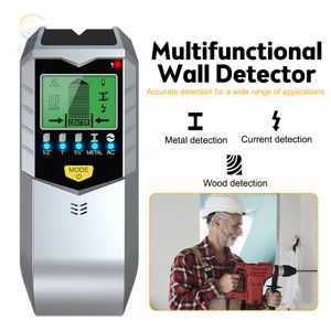 Industrial Metal Detectors 5 In 1 Electronic Detector Wall Stud Finder Sensor Scanner Edge Center Detect Wood Beam Metal AC Live Wires Inside The 230422