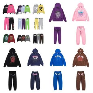 dhgate sp5der tracksuit Women Spider Web Foam Sp5der Pullover Men Women Hip-hop Young Sweatshirts Fashion Designer Top Hoodie Black Brown Pink