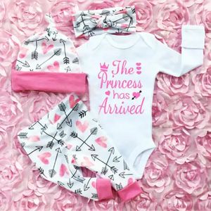 Pyjamas 3st. Höstvinterfödda spädbarnskläder Set Baby Girls Cotton Long Sleeve Jumpsuit Romper Pants Outfit PlaySuit Clothing 231122